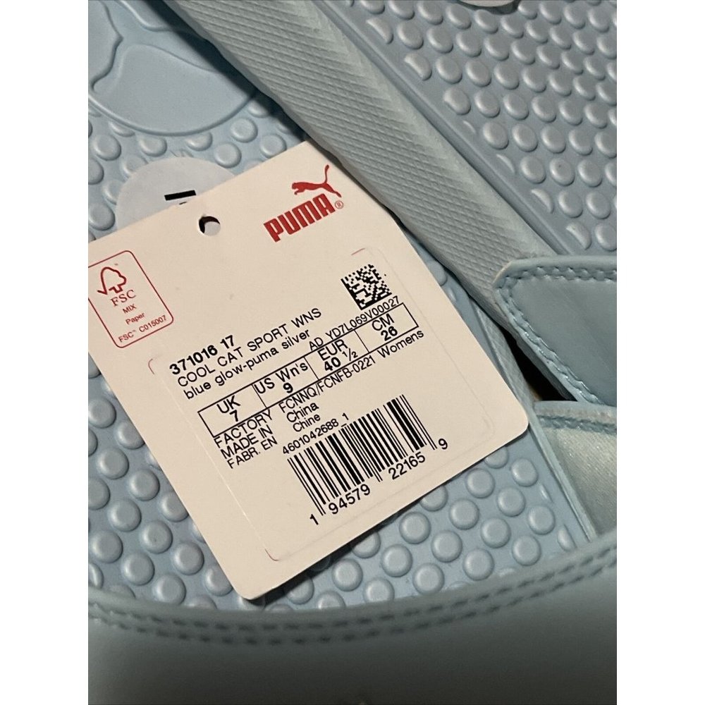 🌹Women’s Slides Size 9 PUMA Cool Cat Style: 371016 17 Blue Glow Silver - Picture 11 of 11